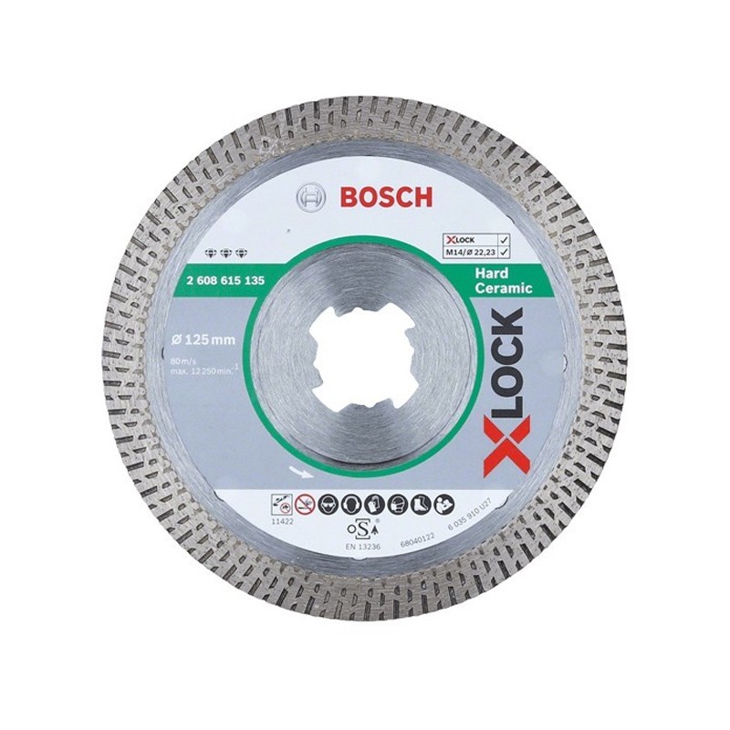 Disque À Tronçonner Diamanté X-LOCK Best For Hard Ceramic Bosch 125mm Disque À Tronçonner Diamanté X-LOCK Best For Hard Ceramic Bosch 125mm