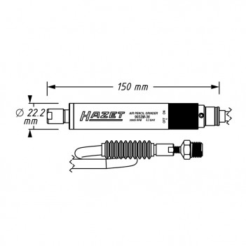 Mini-meuleuse 224 Watt 9032M-36 Hazet