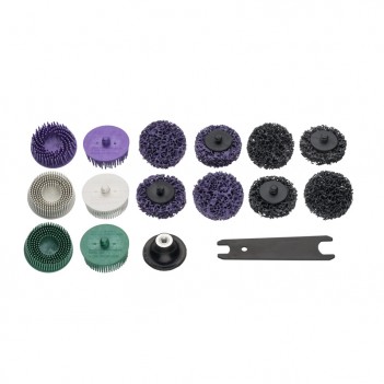 Set ponceuse/brosseuse pneumatique + Accessoires 9033-11/17 Hazet