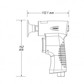Set ponceuse/brosseuse pneumatique + Accessoires 9033-11/17 Hazet