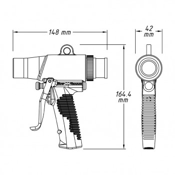 Pistolet aspirant et soufflant pneumatique 9043N-10 Hazet