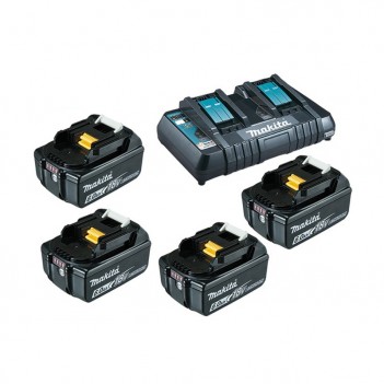 EnergyPack Li-Ion 18V Doppel-ladegerät + 4 Akkus 6.0 Ah Makita