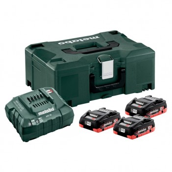 Set 3 Accus 18V - 4,0 Ah avec chargeur ASC Metabo