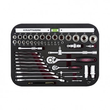 Coffret d'outils B100, ABS, 1/4" + 1/2", 169 pcs. Kraftwerk