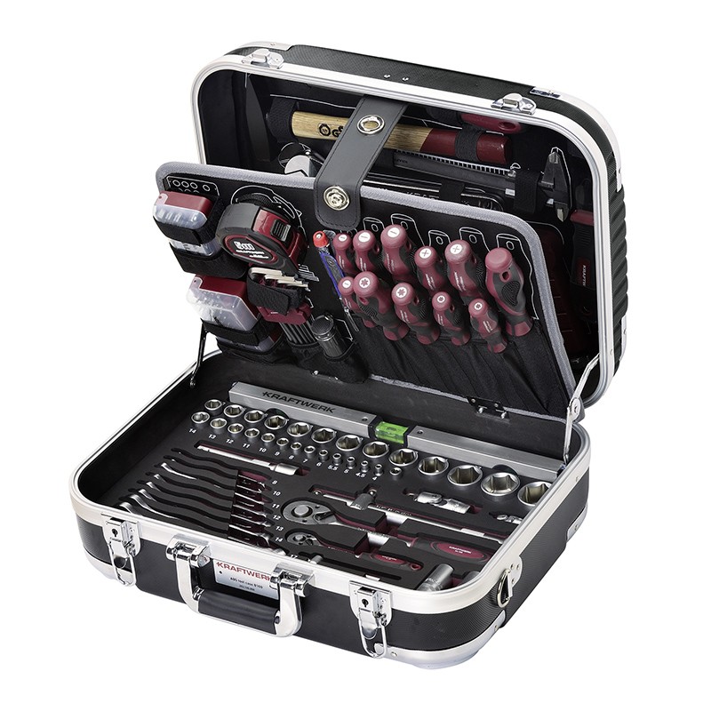 Coffret d'outils B100, ABS, 1/4" + 1/2", 169 pcs. Kraftwerk Coffret d'outils B100, ABS, 1/4" + 1/2", 169 pcs. Kraftwerk