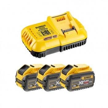 Set mit 3 Batterien 18/54V XR 9,0Ah + Ladegerät DCB118X3 DeWalt