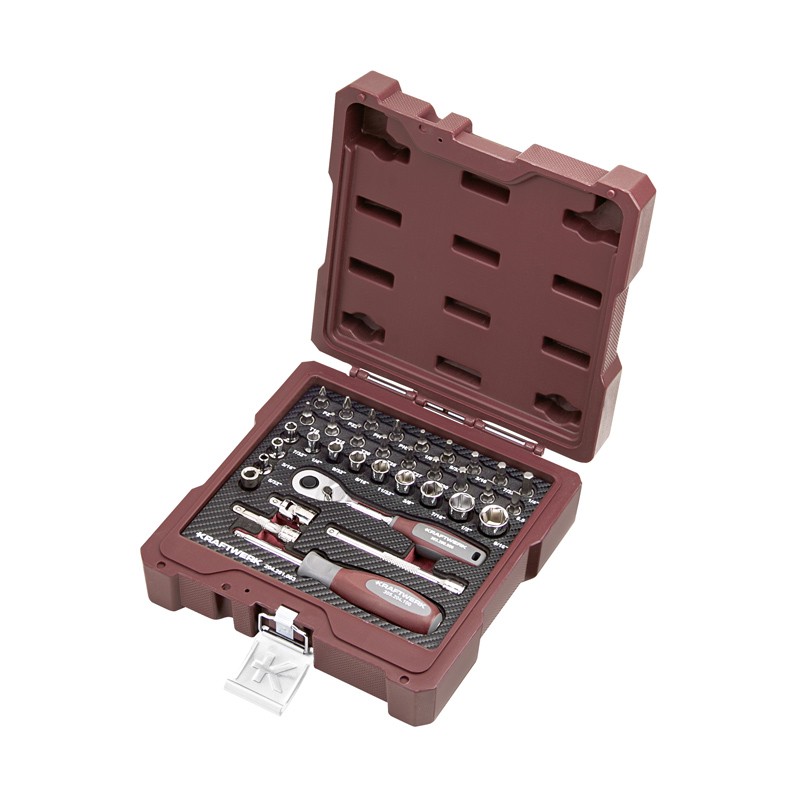 Coffret de douilles, en pouce, 1/4", 35 pcs. Kraftwerk Coffret de douilles, en pouce, 1/4", 35 pcs. Kraftwerk