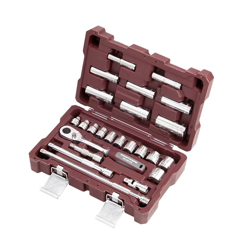 Steckschlüssel-Satz, inch, 3/8", 24-tlg. Kraftwerk Steckschlüssel-Satz, inch, 3/8", 24-tlg. Kraftwerk