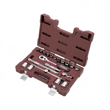 Coffret de douilles, en pouce, 1/2", 20 pcs. Kraftwerk