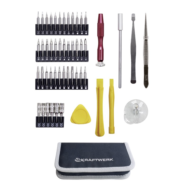 Jeu d'outils d'électronique et de précision, 51 pcs. Kraftwerk Jeu d'outils d'électronique et de précision, 51 pcs. Kraftwerk