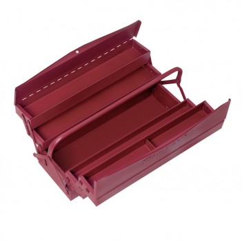 Werkzeugkiste aus dickem Stahlblech, 5 Werkzeugfächer. Kraftwerk