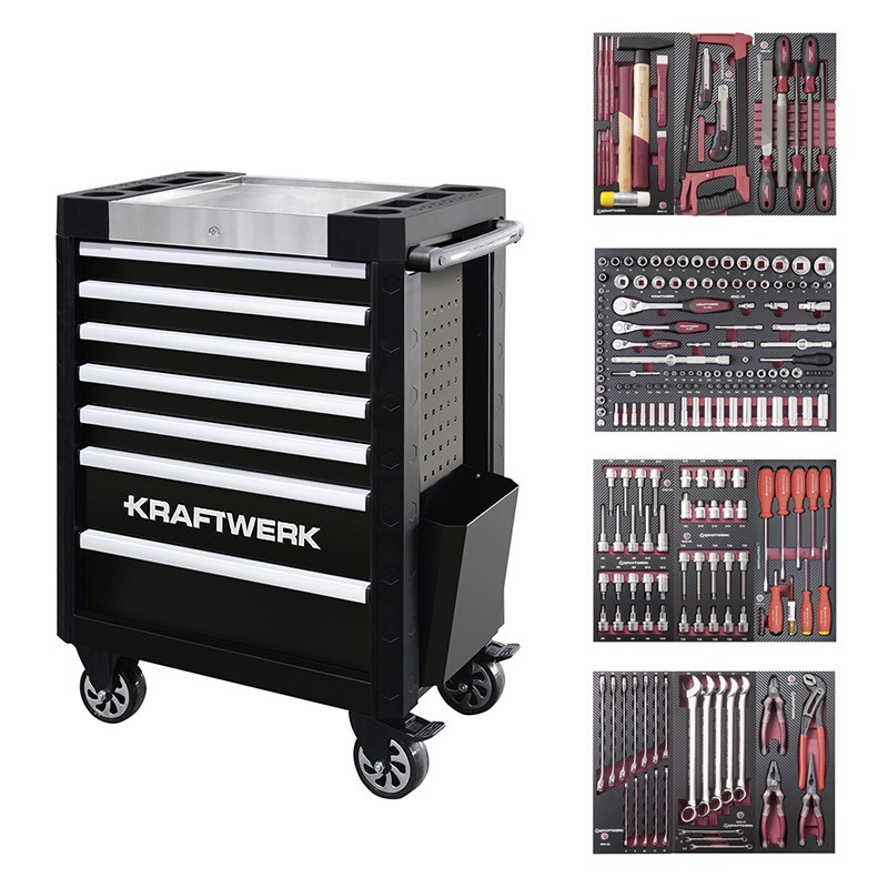 Servante d‘atelier P407, PB/HT, avec outils, 243 pcs. Kraftwerk Servante d‘atelier P407, PB/HT, avec outils, 243 pcs. Kraftwerk