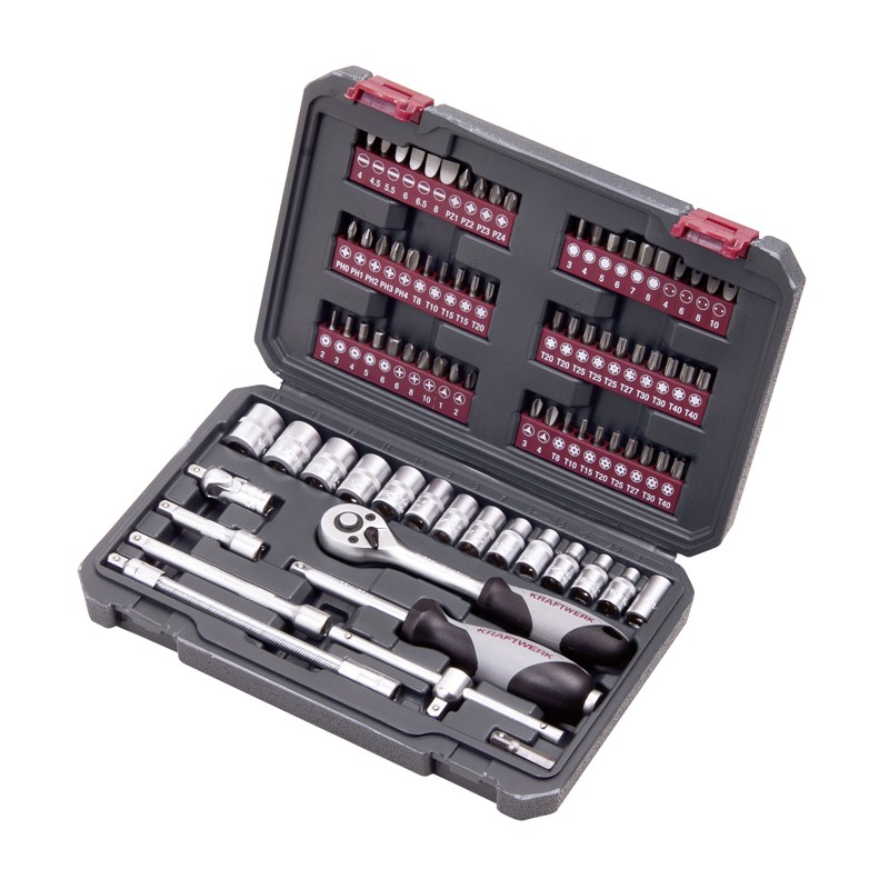 Coffret de douilles Basic-Line, 1/4“, 82 pcs. Kraftwerk Coffret de douilles Basic-Line, 1/4“, 82 pcs. Kraftwerk