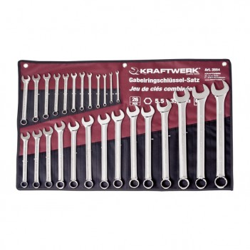 Jeu de clés combinées polies, 26 pcs. Kraftwerk