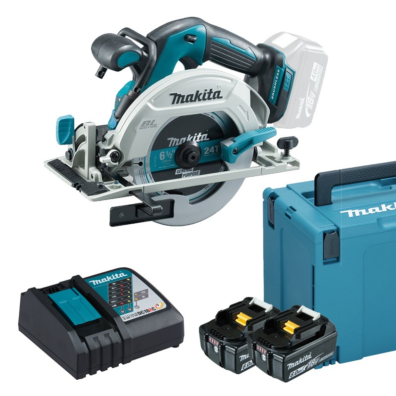 Scie circulaire Ø 165 mm 18V DHS680 + 2 Accus 6Ah Makita Scie circulaire Ø 165 mm 18V DHS680 + 2 Accus 6Ah Makita
