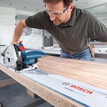 Tauchsäge 1400W GKT 55 GCE Bosch + 2 Führungsschiene + LBoxx