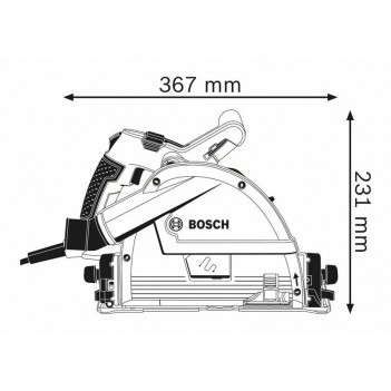 Tauchsäge 1400W GKT 55 GCE Bosch + 2 Führungsschiene + LBoxx