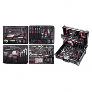 Coffret d'outils Pro-Line avec visseuse BOSCH, 1/4" + 1/2", 264 pcs. Kraftwerk