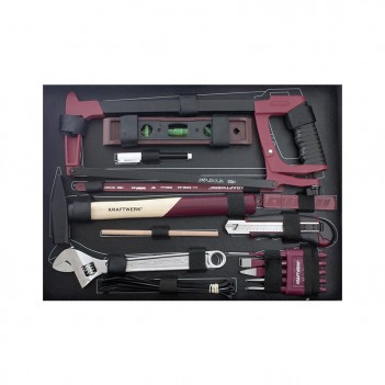Coffret d'outils Pro-Line avec visseuse BOSCH, 1/4" + 1/2", 264 pcs. Kraftwerk