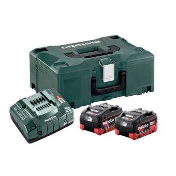 Set mit 2 18V LiHD - 5,5 Ah Batterien mit ASC Ladegerät + Metaloc Metabo
