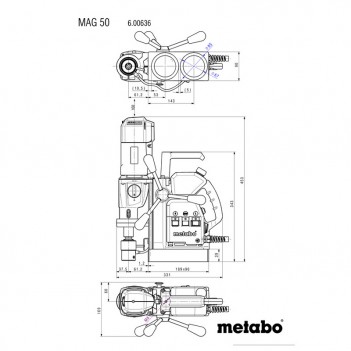 Magnetkernbohrmaschine MAG 50 Metabo
