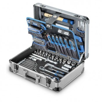 Coffret d'outils en alu 1/4", 1/2" 169-pcs Asphalt