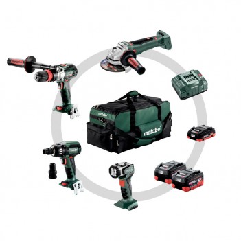 Set mit 4 Maschinen + Akku und Ladegerät Combo Set 4.1 LiHD Metabo