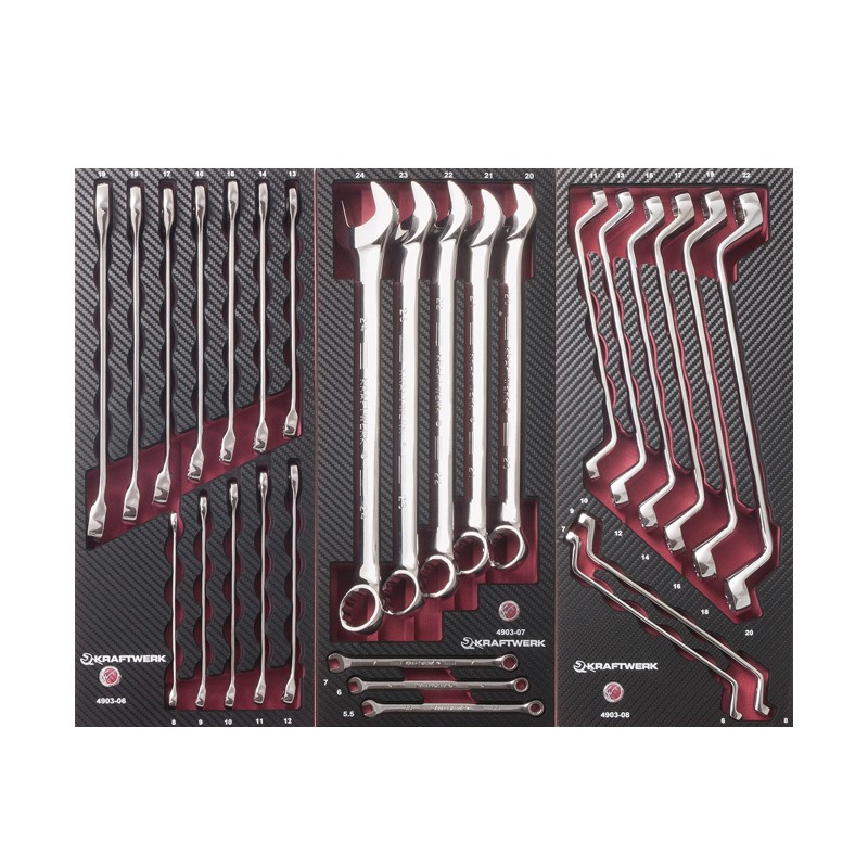 Insert clés mixte et polygonales, 28 pcs. Kraftwerk Insert clés mixte et polygonales, 28 pcs. Kraftwerk