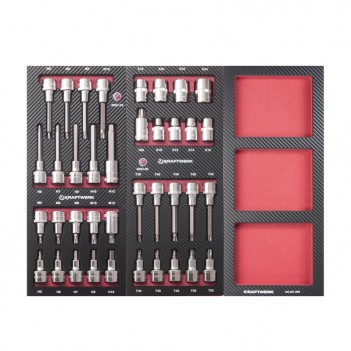 Modul 1/2“ TX Bit - Steckschlüssel + leere Einlage, 38-tlg. Kraftwerk
