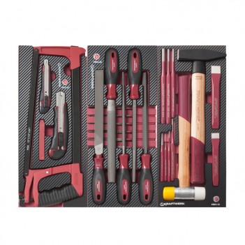 Insert d’outils de coupe, lime et de frappe, 40 pcs. Kraftwerk