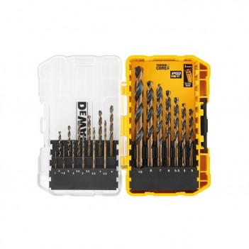 Schachtel mit 19 Schwarz- und Goldbohrern DT70728 DeWalt