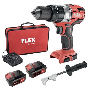 2-Gang 18V Akku-Schlagbohrschrauber + 2 Akkus PD 2G 18.0-EC FS55 FLEX