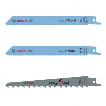 Kit de 15 lames de scie sabre à métaux et à bois, Tough Box Bosch