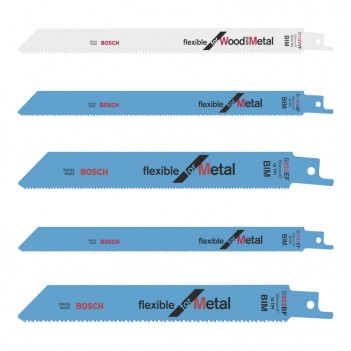 Pack de 6 lames de scie sabre à métaux et à bois Bosch