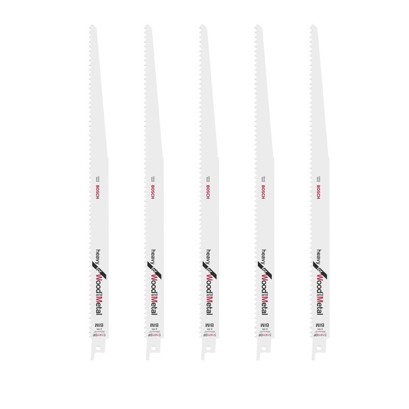 5 lames de scie sabre s 1411 DF Heavy for Wood and Metal Bosch 5 lames de scie sabre s 1411 DF Heavy for Wood and Metal Bosch