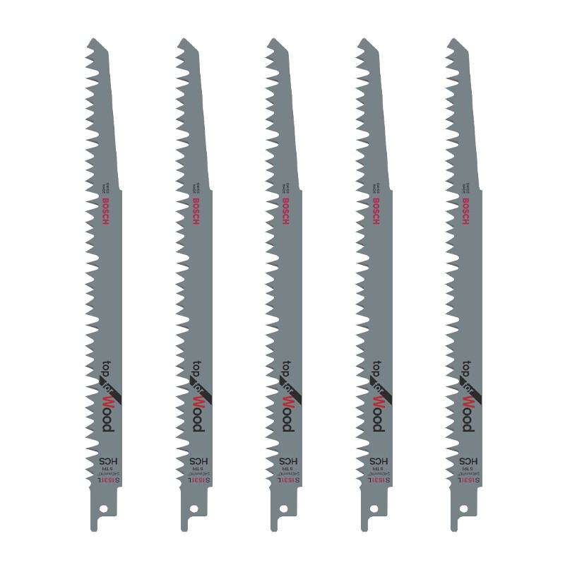 5 lames de scie sabre S 1531 L Top for Wood Bosch 5 lames de scie sabre S 1531 L Top for Wood Bosch