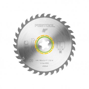 Lame de scie circulaire WOOD UNIVERSAL HW 190x2,6 FF W32 Festool