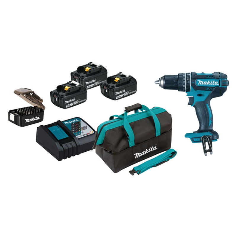 SET Schlagbohrschrauber mit Zubehör DHP482RFX3 Makita SET Schlagbohrschrauber mit Zubehör DHP482RFX3 Makita