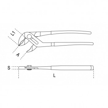 Pince multiprise entrepassée + bouton de réglage Beta 1047