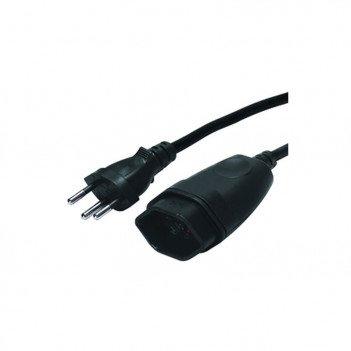 Td Verlängerung 3x1mm² sw 3m T12/T13 mit Kinderschutz Steffen