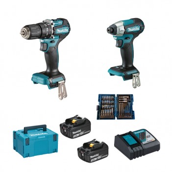 Set 18V LTX Schlagbohrschrauber + Schlagschrauber DLX2414JX4 Makita