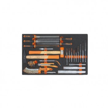 Plateau thermoformé rigide avec composition d'outils Beta M230
