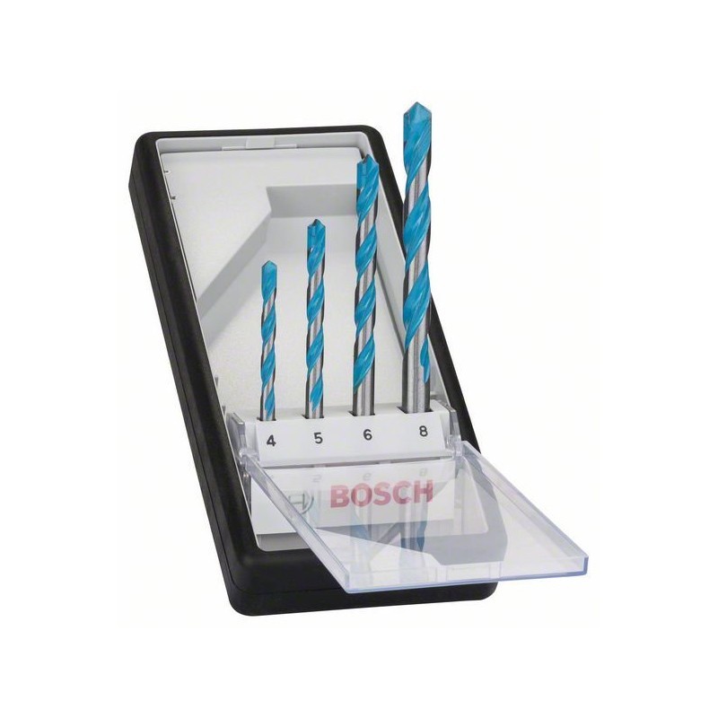 CYL-9 MultiConstruction-Bohrer-Set, Robust Line, 4-teilig Bosch 4/5/6/8mm CYL-9 MultiConstruction-Bohrer-Set, Robust Line, 4-teilig Bosch 4/5/6/8mm