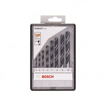 Set de 8 mèches à bois hélicoïdales Robust Line Bosch 3/4/5/6/7/8/9/10mm