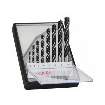 8tlg. Robust Line Holzspiralbohrer-Set Bosch 3/4/5/6/7/8/9/10mm