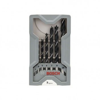 Set de 7 mèches à bois hélicoïdales Bosch 3/4/5/6/7/8/10mm