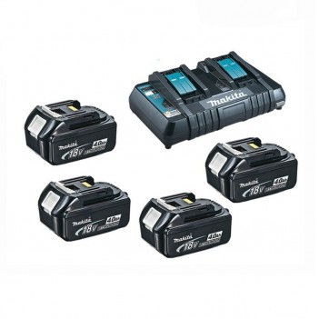 EnergyPack Li-Ion 18V Doppel-ladegerät + 4 Akkus 4.0 Ah Makita