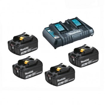 EnergyPack Li-Ion 18V Doppel-ladegerät + 4 Akkus 3.0 Ah Makita