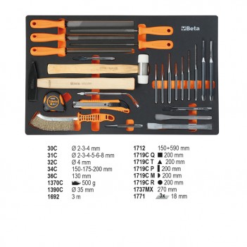 Servante mobile d'atelier 8 tiroirs 398 outils 2400S O8/E-L Beta