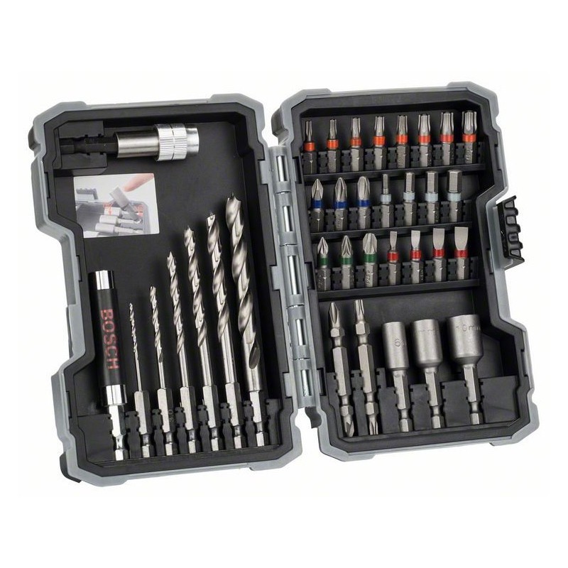 35-teilige Sets mit Holzbohrern und Schrauberbits, Extra Hard Bosch 35-teilige Sets mit Holzbohrern und Schrauberbits, Extra Hard Bosch